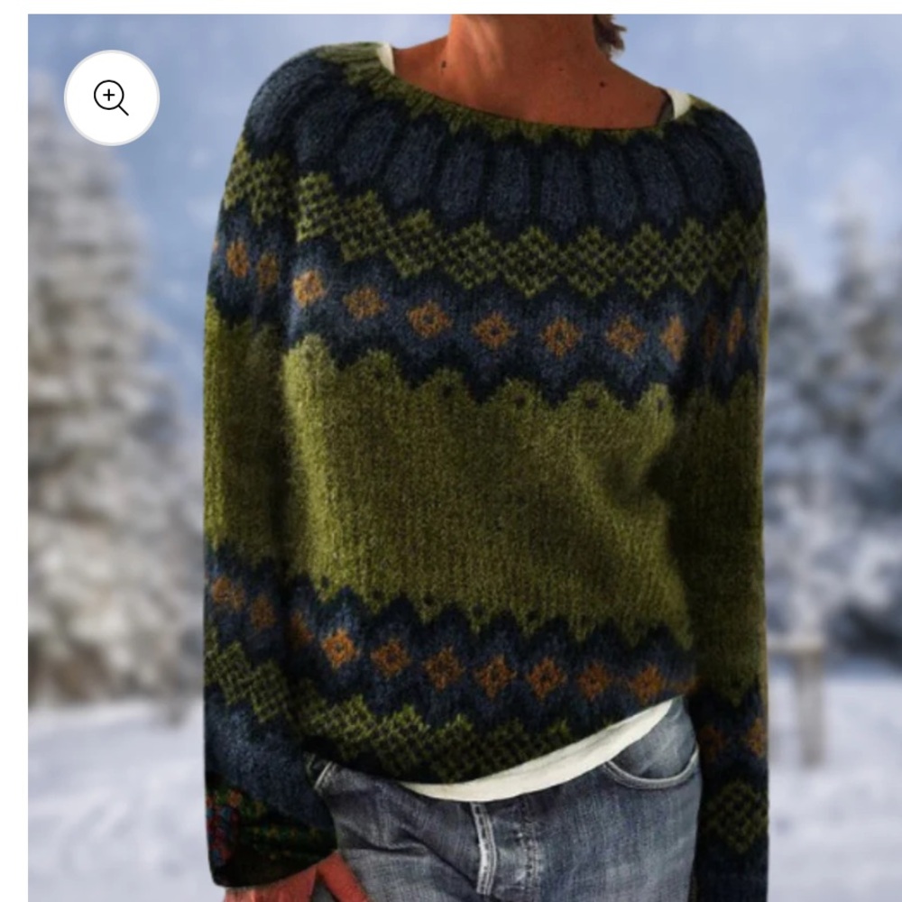 Emily Dunmore 🤎💚💙 Lindsay Green Knitted sweater NWT